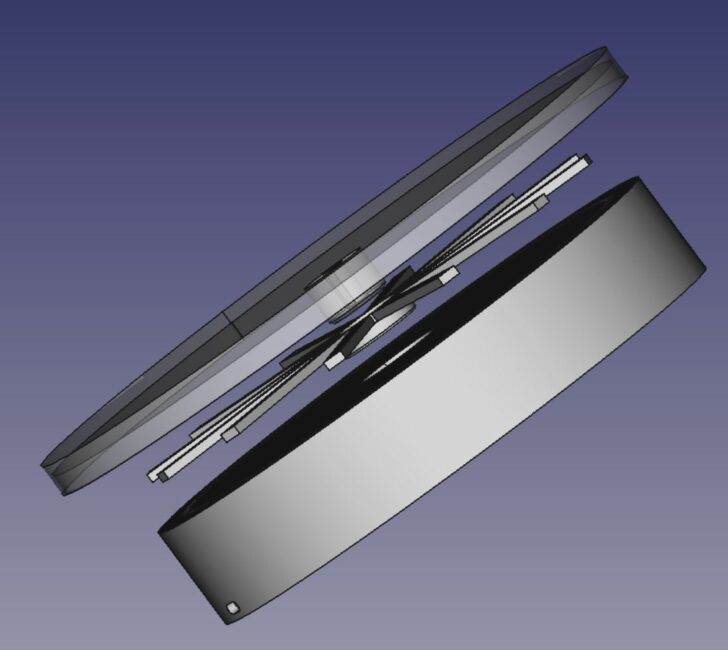 plateau tournant modélisé en 3d sous freecad