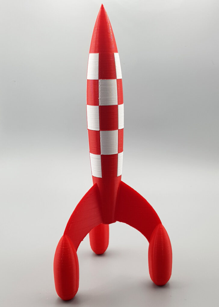 exemple impression 3D Sovol SV04 IDEX SV-04 fusée Tintin