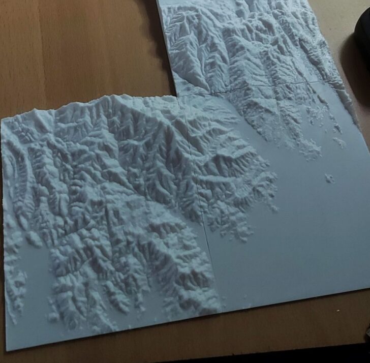 Carte des Pyrénées en 3D