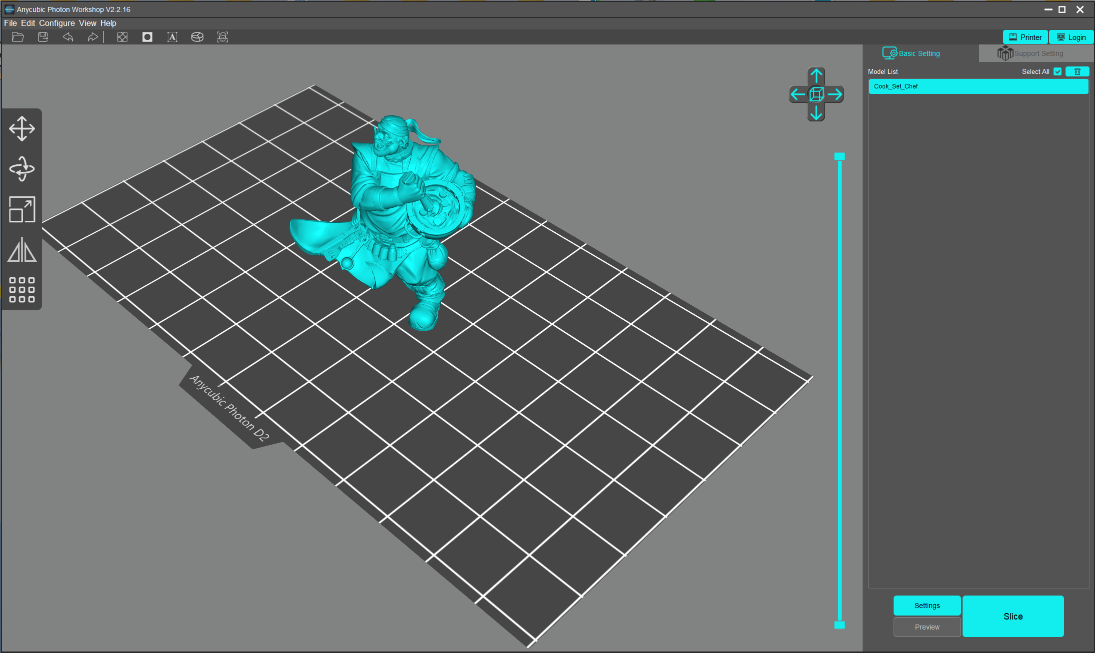 Imprimante 3D en résine ANYCUBIC Photon D2, imprimante 3D DLP avec haute  précision, impression ultra-silencieuse et longue durée de vie, taille  d'impression améliorée 5,1 '' x 2,88 '' x 6,5 '' 