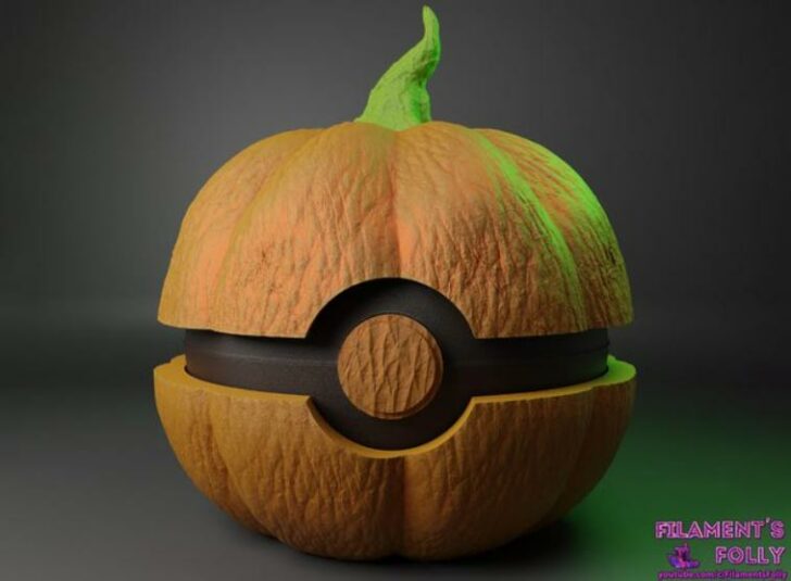 STL citrouille Pokeball Halloween 3D