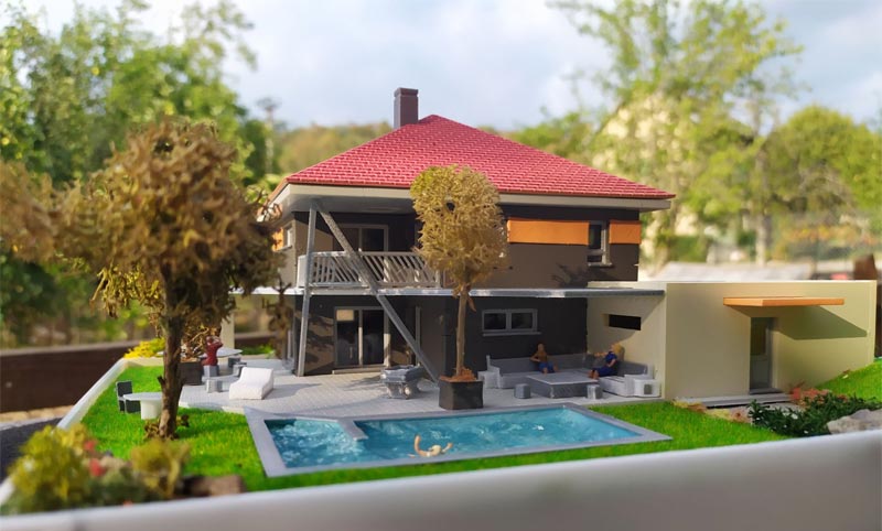 photo maquette maison imprimée en 3D