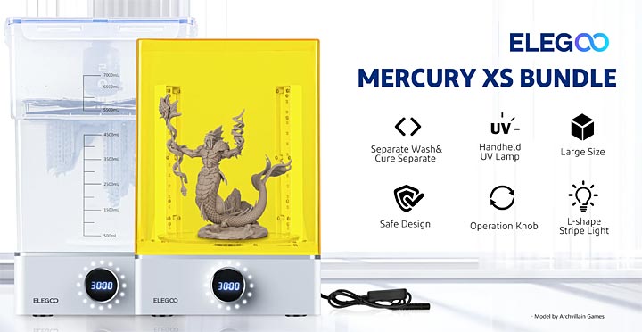 Elegoo Mercury XS kit wash and cure