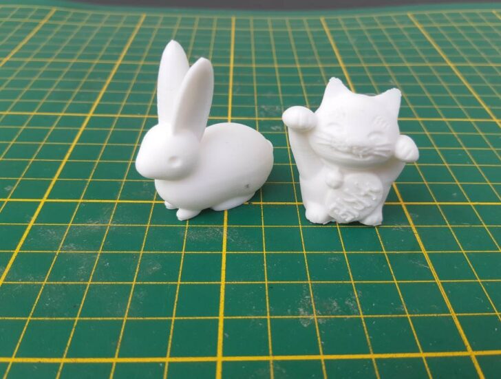 lapin et chat imprimés en 3D