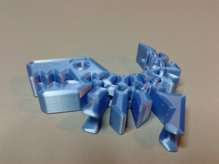 Flexirex test 3D Arianeplast PLA silk bleu