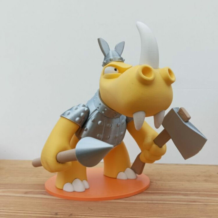 tutoriel Blender impression 3D rhinoceros mario bros kart