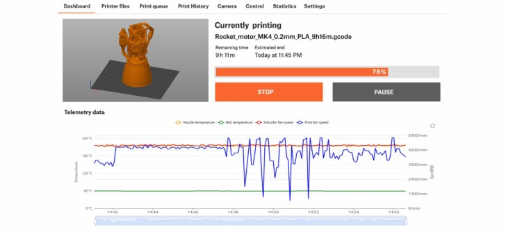 test prusa connect interface