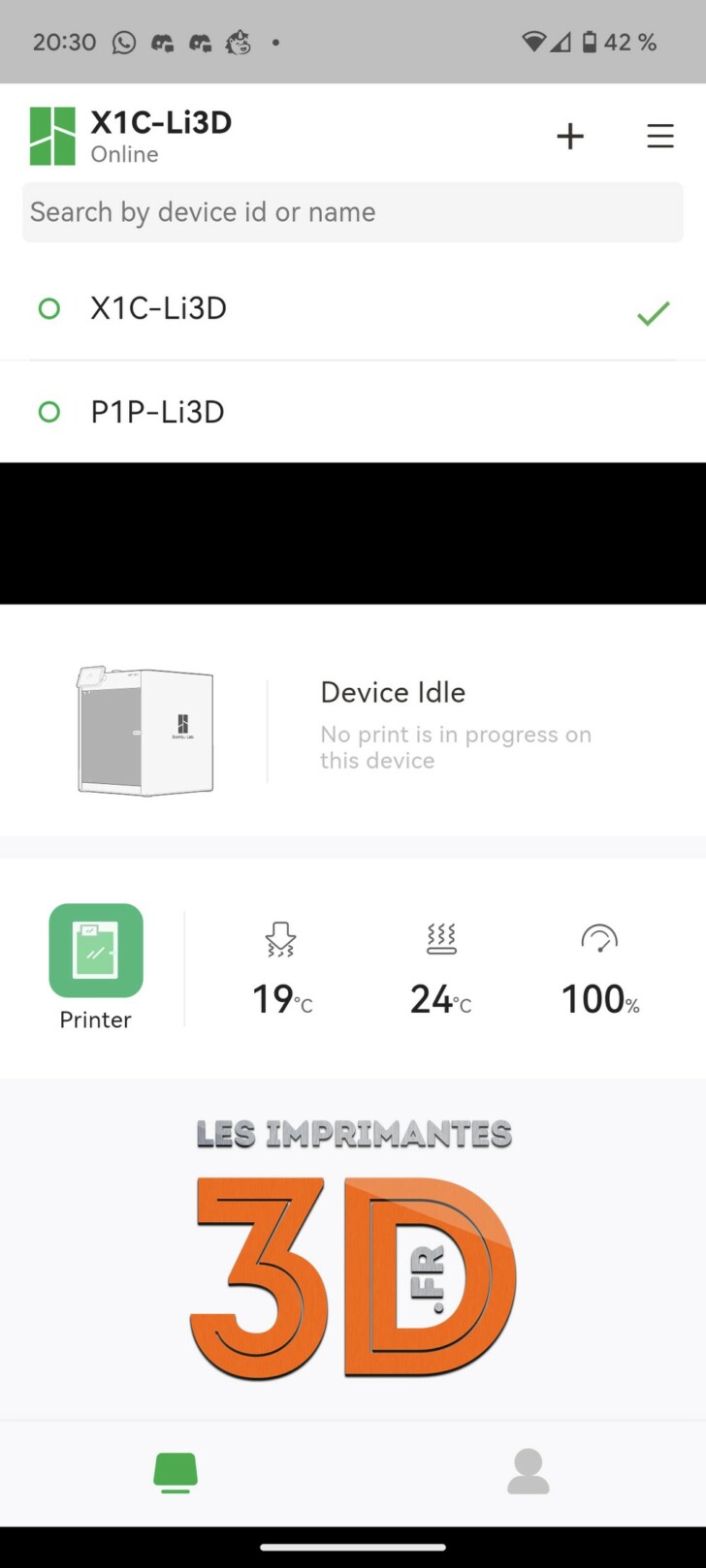 bambu handy liste des imprimantes