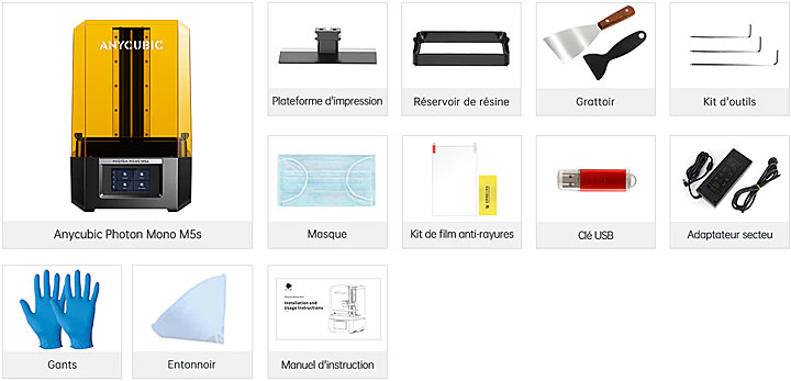 Anycubic Photon Mono M5s 12K kit parts