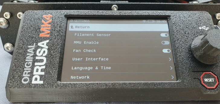 Prusa MK4 Menus 07