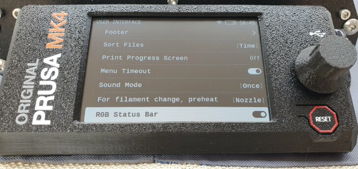 Prusa MK4 Menus 09