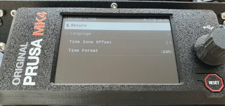Prusa MK4 Menus 10