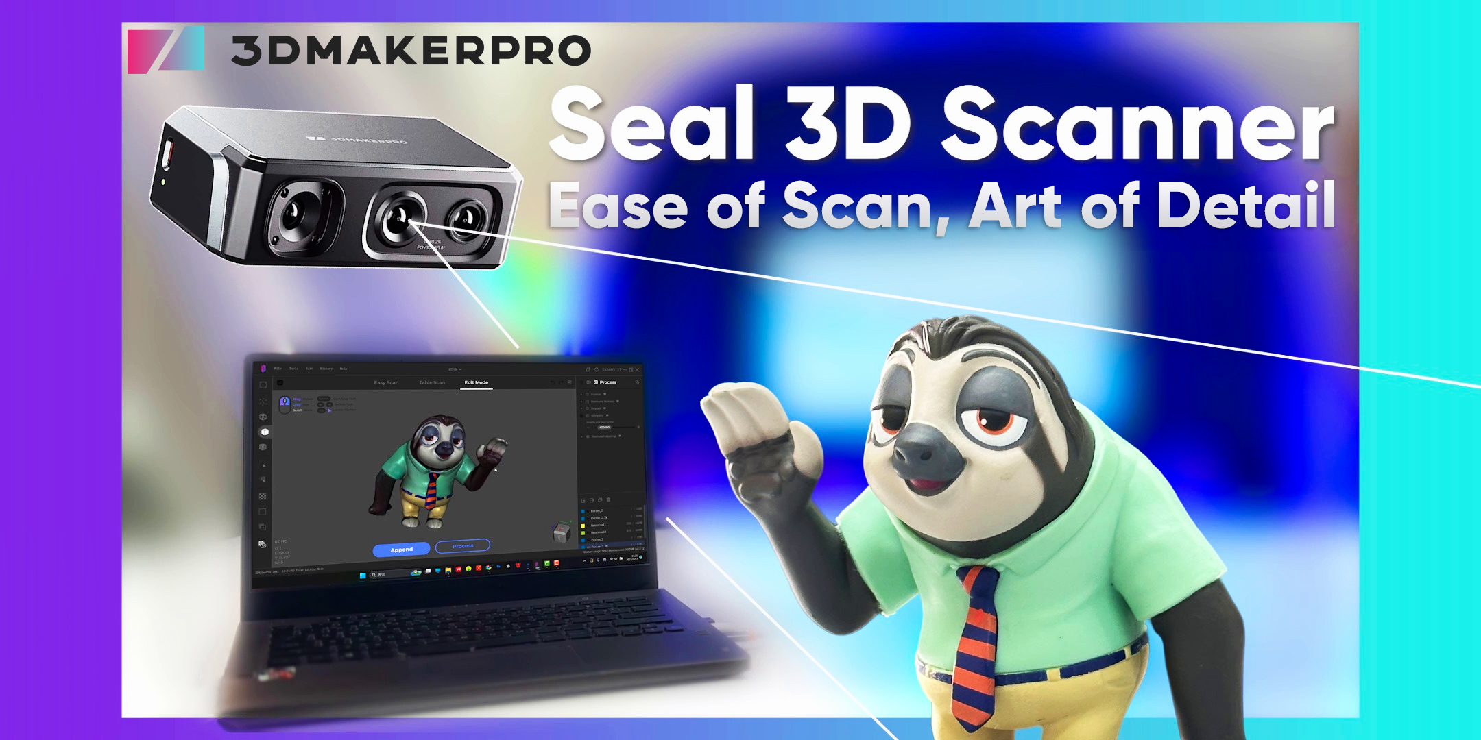 Congratulations --3DMakerpro. The Seal Series 3D Scanner Indiegogo