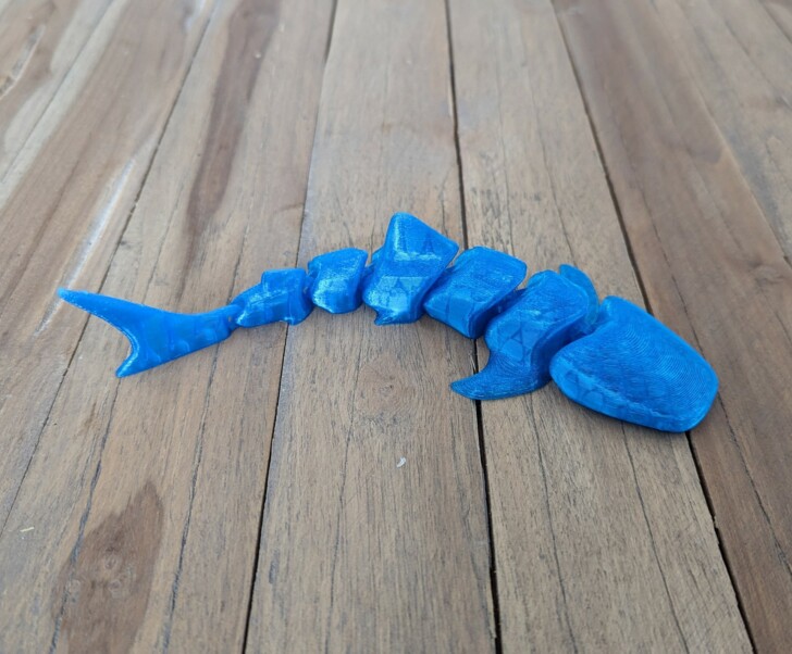 Test Bambu Lab P1S Print PETG Flexi Requin 001