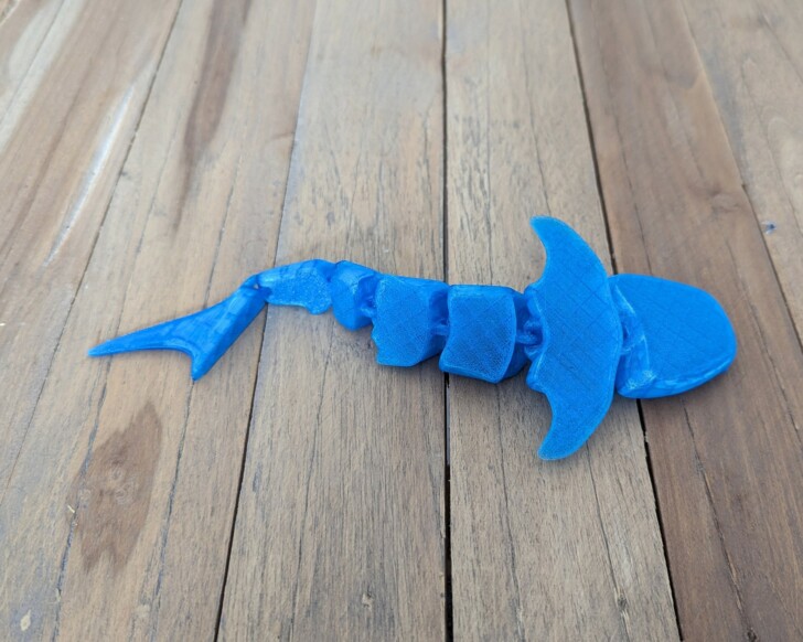 Test Bambu Lab P1S Print PETG Flexi Requin 002