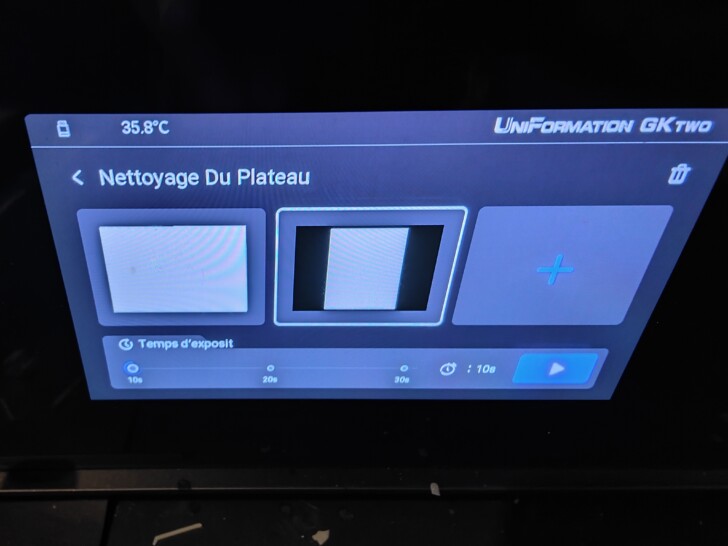 nettoyage du plateau test UniFormation GKtwo GK2