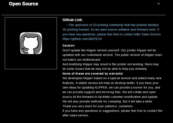 Qidi open source