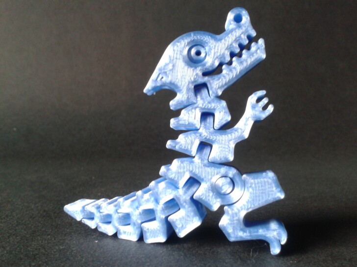 Test Ender 3 V3 SE Flex Dino Keychain print PLA 