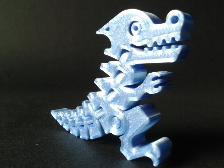 Test Ender 3 V3 SE Flex Dino Keychain print PLA 