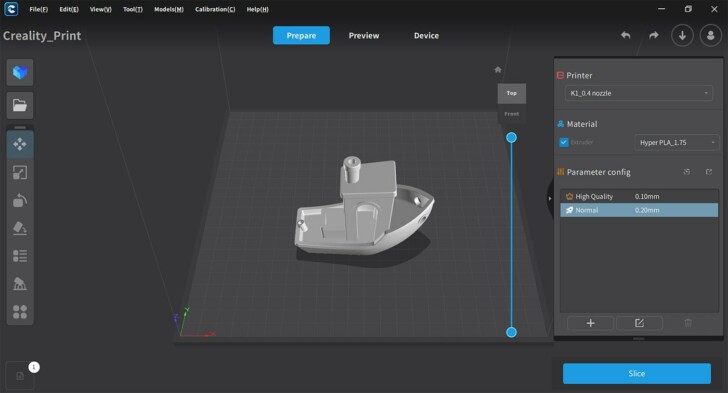 Creality Print 4.3.7 benchy boat