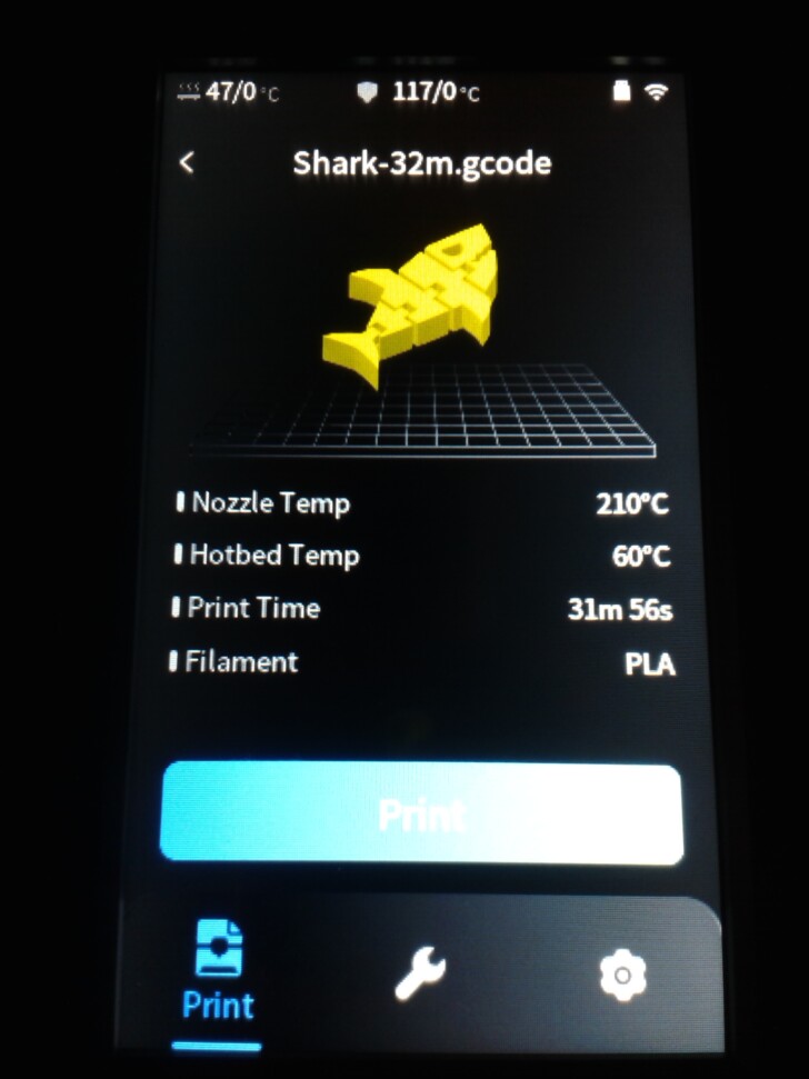 Test AKobra2Pro print test Shark 32m.gcode IMG 20230930 233748