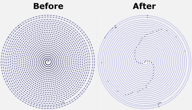 gcode cylinder before after