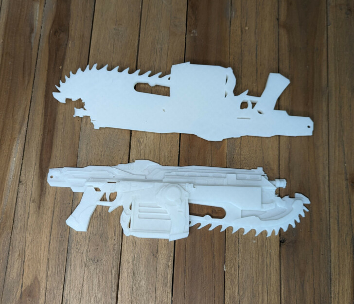 gears of war chainsaw gun 3d printed 1