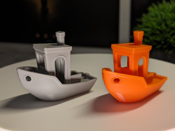 Gris : Benchy A1 15 minutes
Orange : Benchy A1 45 minutes