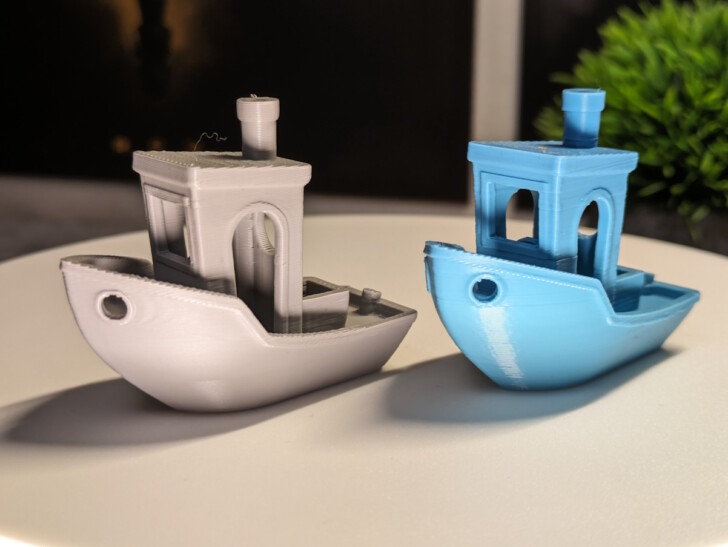 Gris : Benchy A1 15 minutes
Bleu : Benchy Ender 3 1 heure