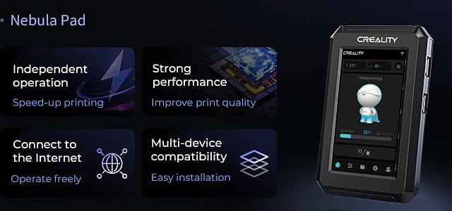 Creality Nebula Pad specs