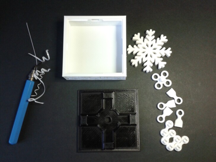 Test Ender 3 V3 KE Print PETG Snowflake Mechanical Box IMG 20231224 122651