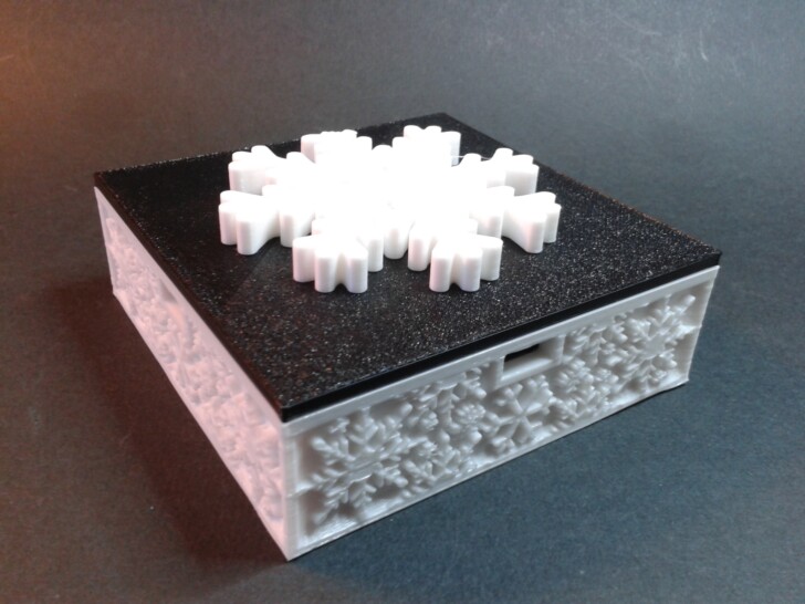 Test Ender 3 V3 KE Print PETG Snowflake Mechanical Box IMG 20231228 144848