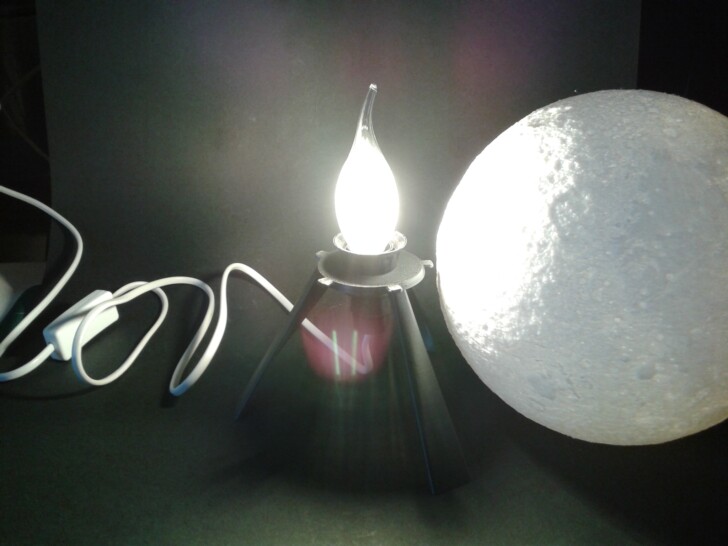 Test Ender 3 V3 KE Print PLA Designer Lithophane Moon Lamp IMG 20231229 100737