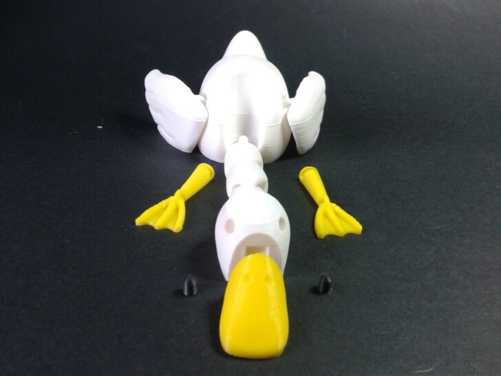 Test Ender 3 V3 KE Print PLA Flexi Duck Print In Place Multiparts With Gift Box IMG 20231229 133426