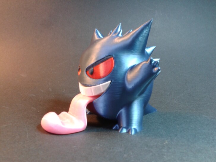 Test Ender 3 V3 KE Print PLA GENGAR BY COLORS IMG 20240101 120123