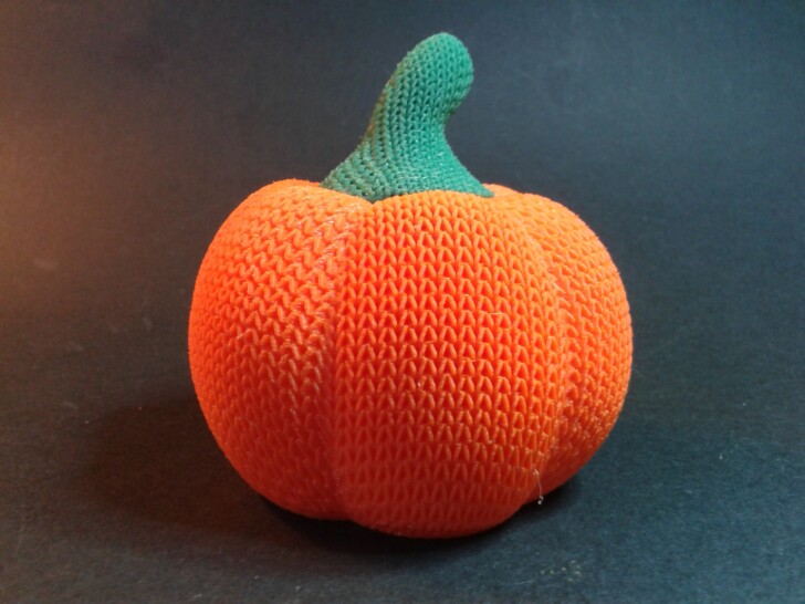 Test Ender 3 V3 KE Print PLA KNITTED CROCHET PUMPKIN JACK 0 LANTERN IMG 20240101 115821