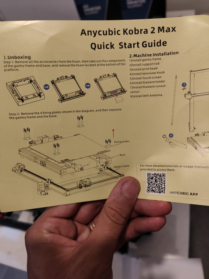 mode emploi test Anycubic Kobra 2 Max