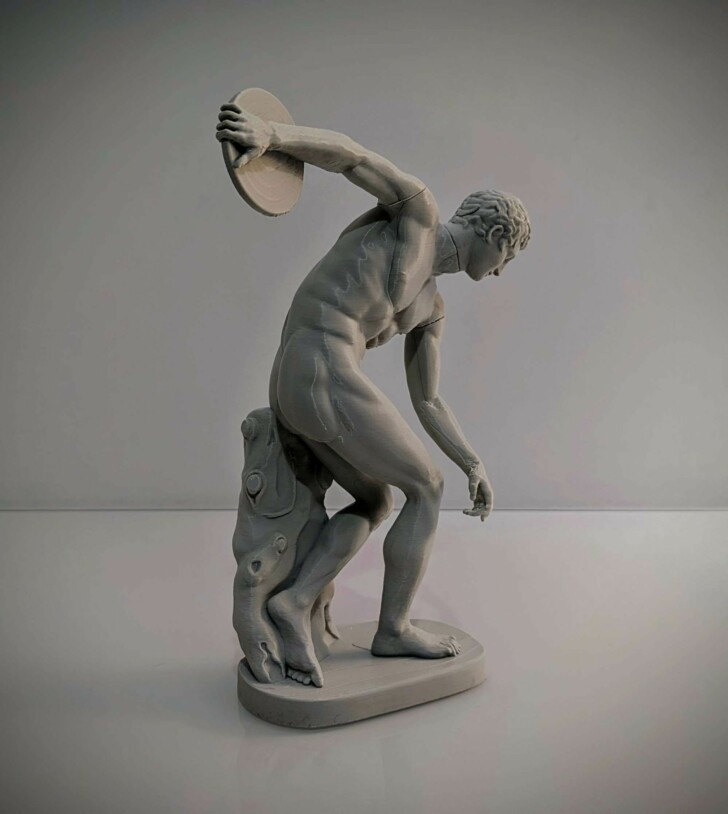 statue lanceur de disques imprime en 3d