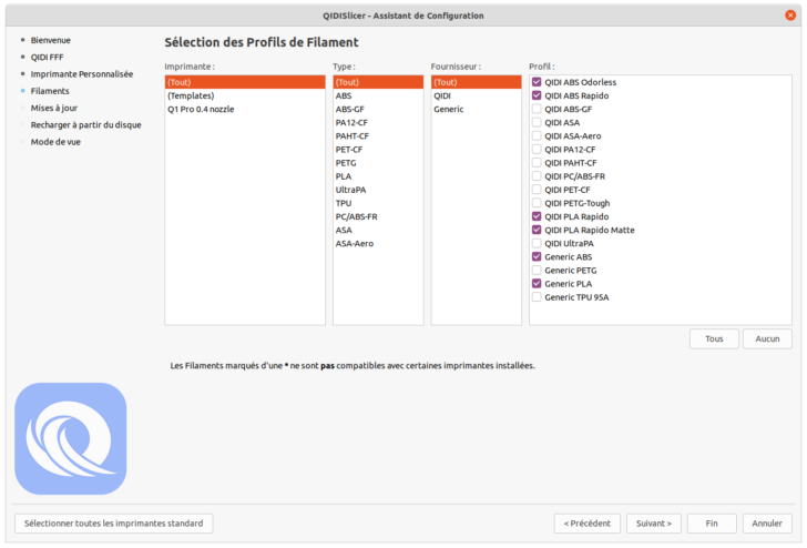 Test Qidi Tech Q1 Pro QidiSlicer v1.1.0 cle USB Qidi Slicer