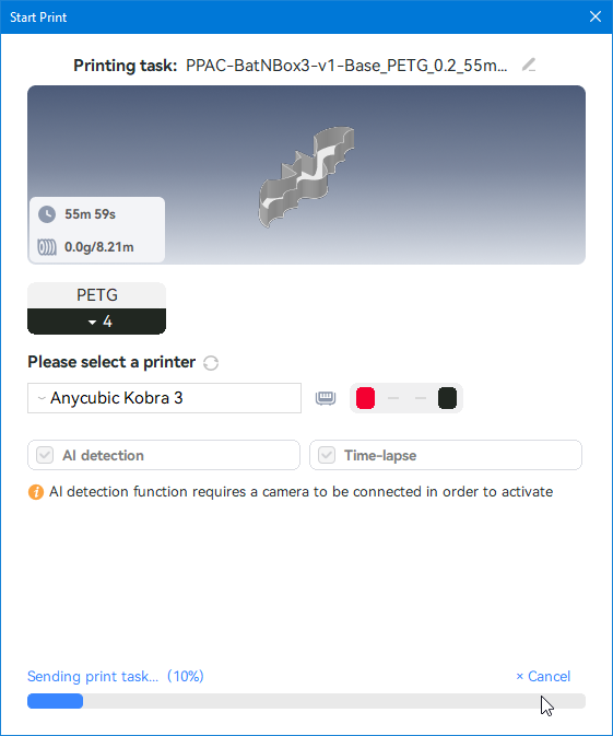 Kobra 3 Combo Anycubic Slicer Next v1.0.0 Remote Print 2024 08 20 15 49 33 Start Print