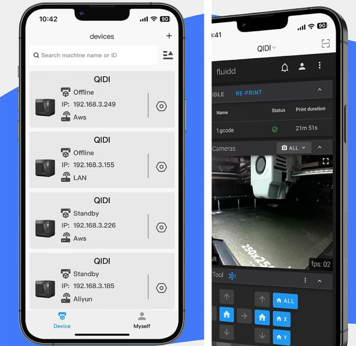 qidi link app mobile imprimante 3D