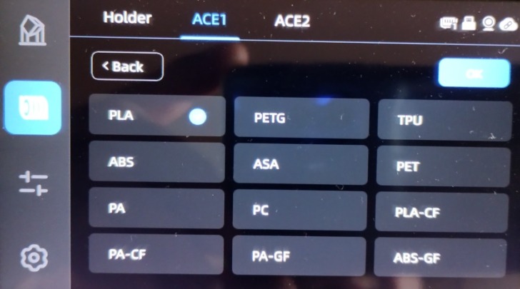filament ace materiau