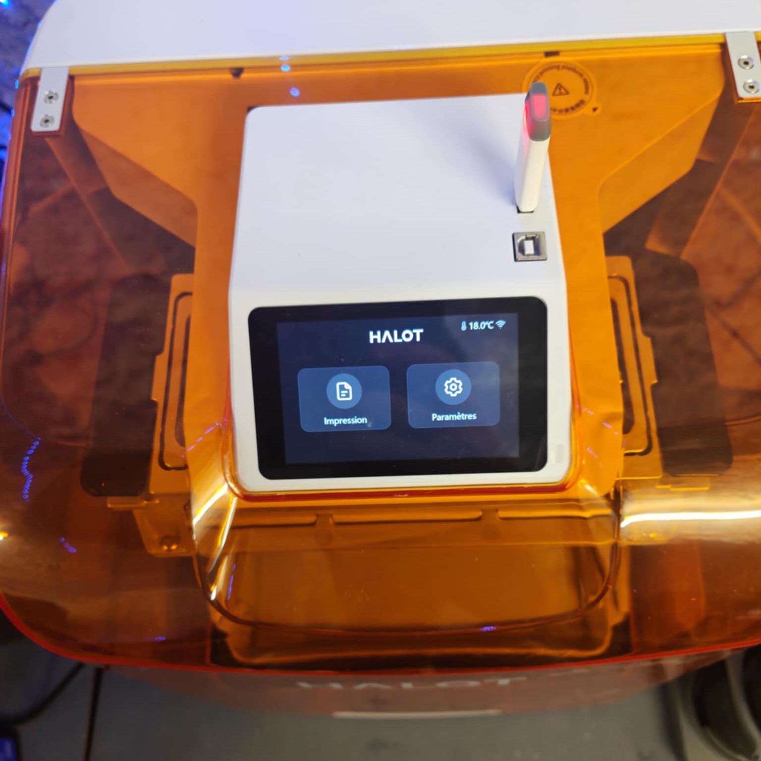 photo test piocreat Halot X1 ecran