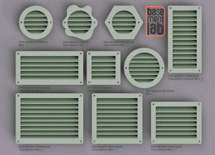 grille aeration DIY 3D