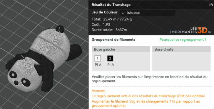 panda 1 extrudeur