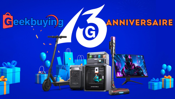 Anniversaire 13 ans GeekBuying Bons Plans Imprimantes 3D high tech