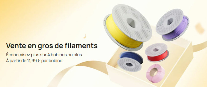 Bambu Lab vente 3 ans filaments