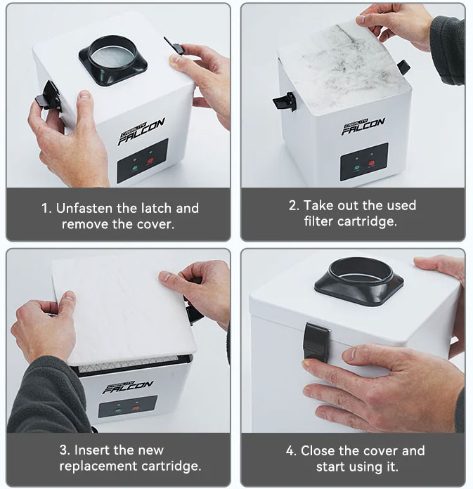 Creality Falcon YW45 changer filtre