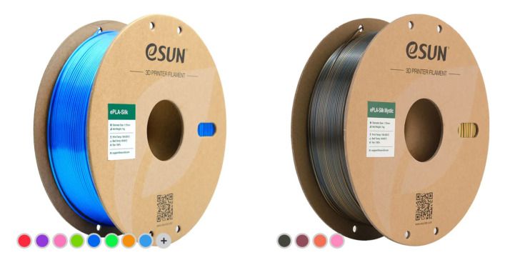 PLA eSUN filament 3D silk matte magic