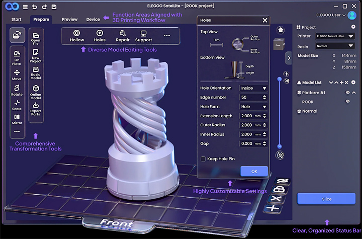 elegoo satellite screenshot